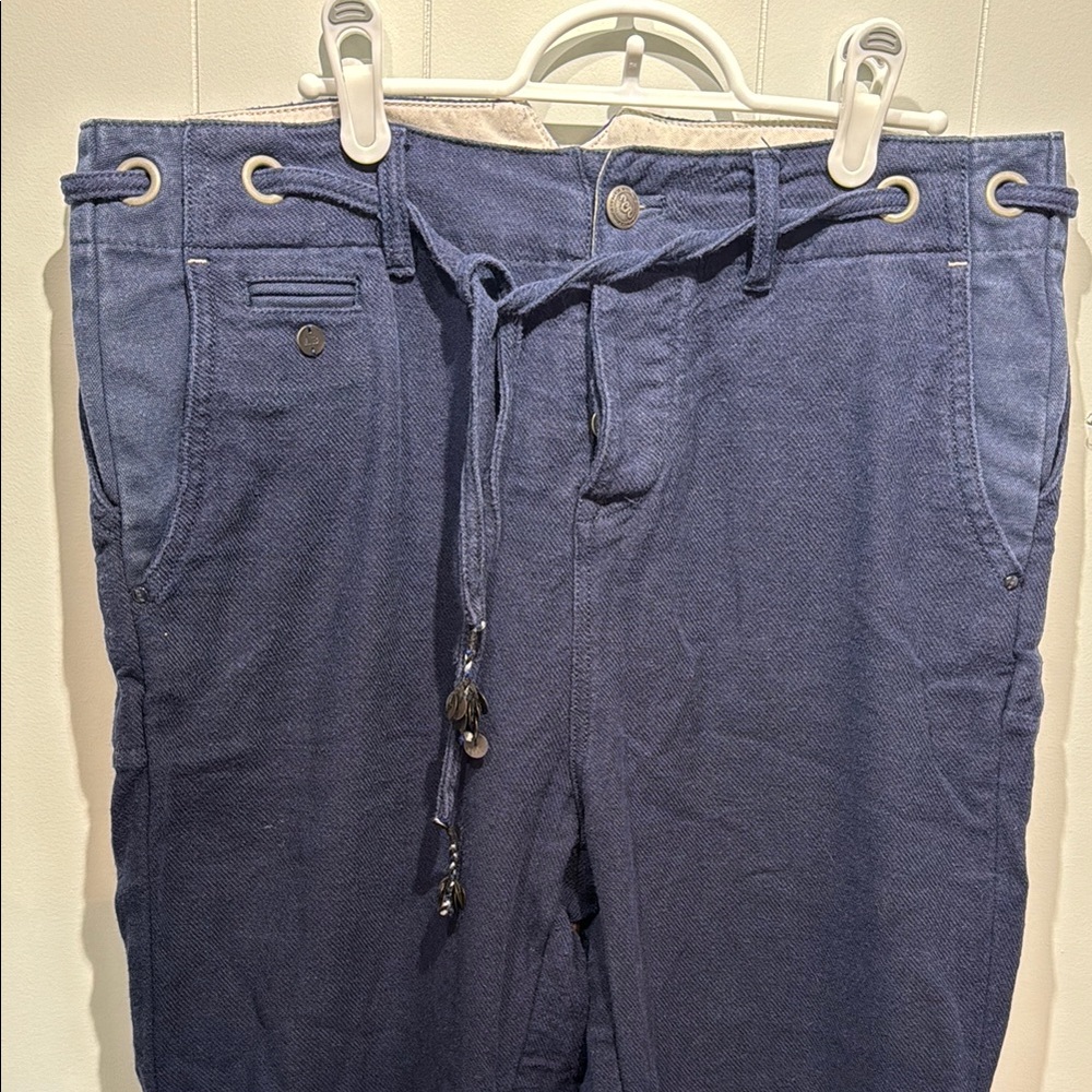 Scotch & Soda Amsterdams Blauw Blue Casual Drawstring Pants chinos